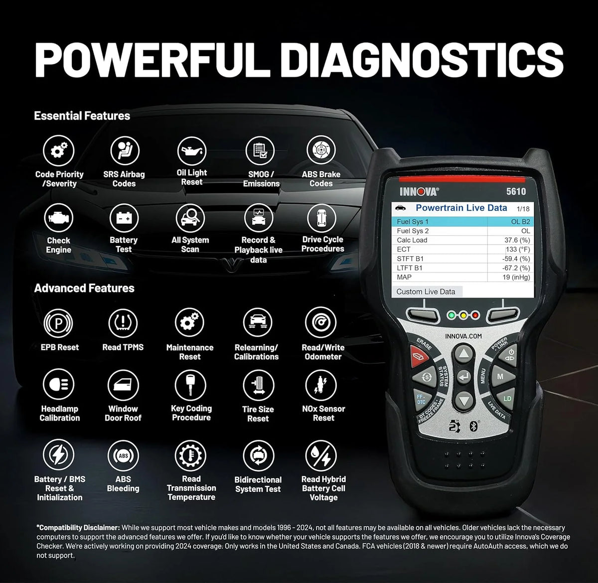 Innova OBD2 Bidirectional Scan Tool - 5610
