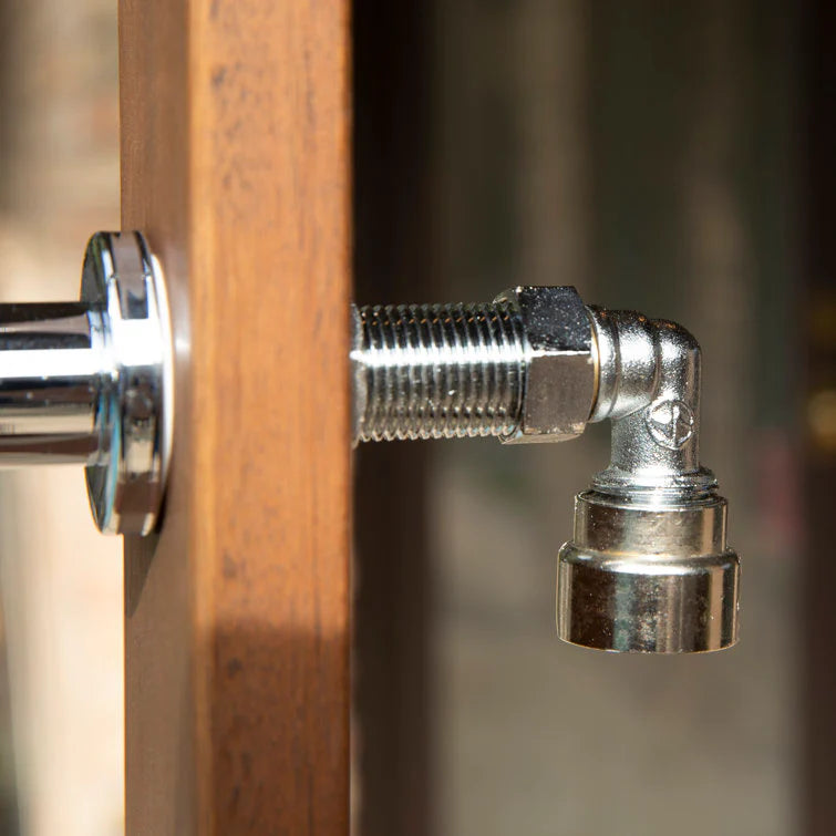 Stainless Steel Freestanding Outdoor Shower With Duckboard, 94.5 in H