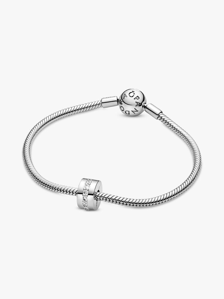 Clear Sparkling Row Clip Charm
