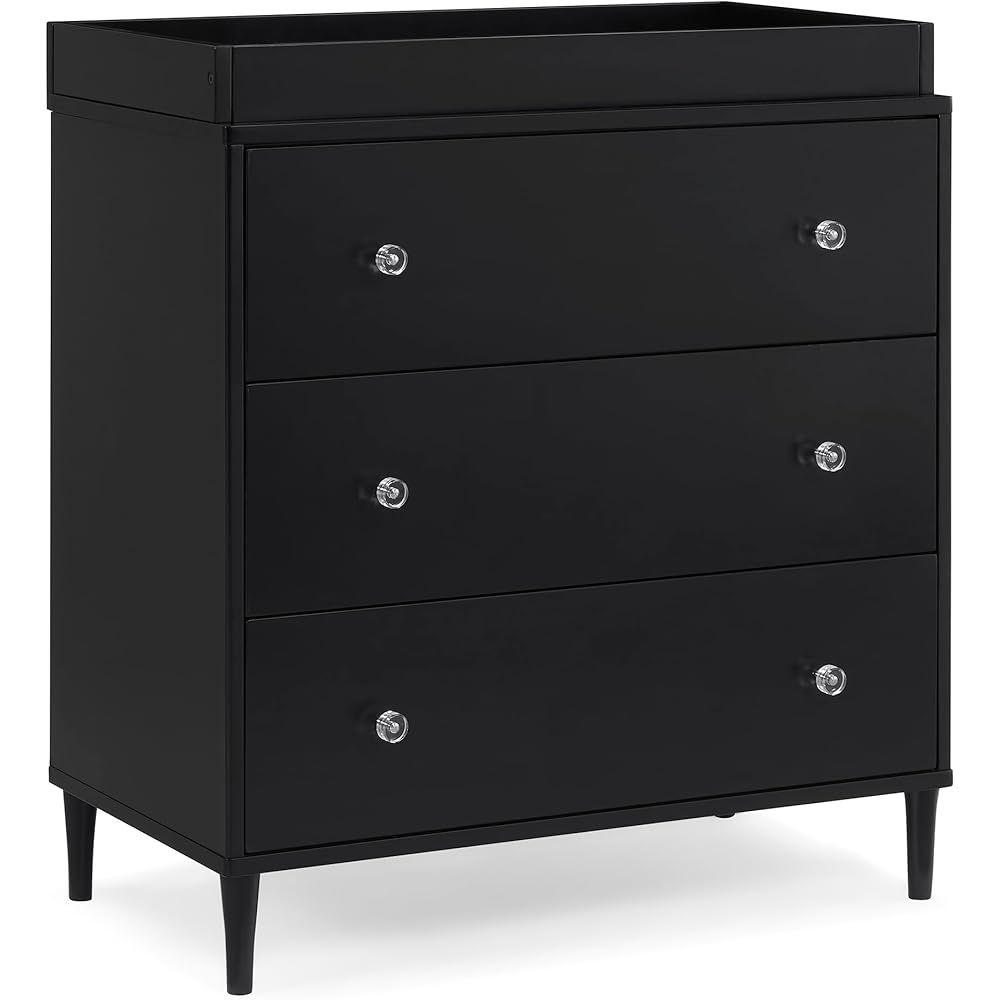 Bowie 3-Drawer Dresser With Changing Top - Black Ebony