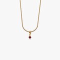 July Eternity Circle Dangle Charm Necklace Set
