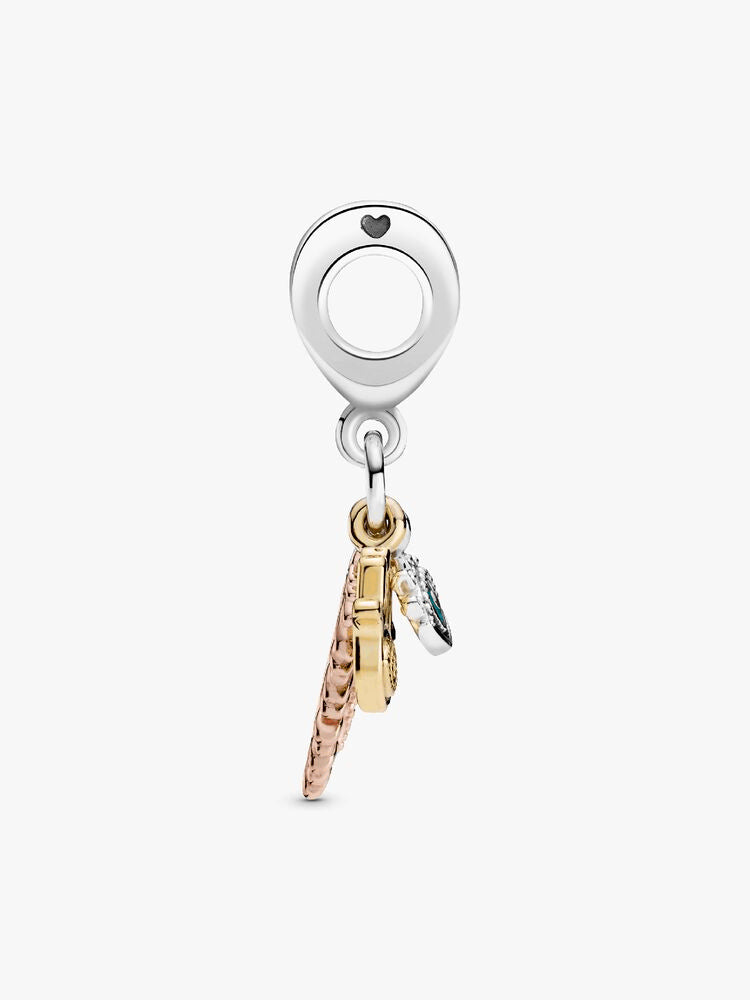 Hamsa, All-seeing Eye & Feather Spirituality Dangle Charm