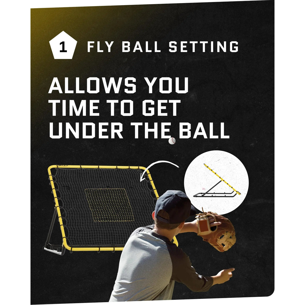Baseball & Softball Fielding Trainer Rebounder Net - Portable Practice Equipment