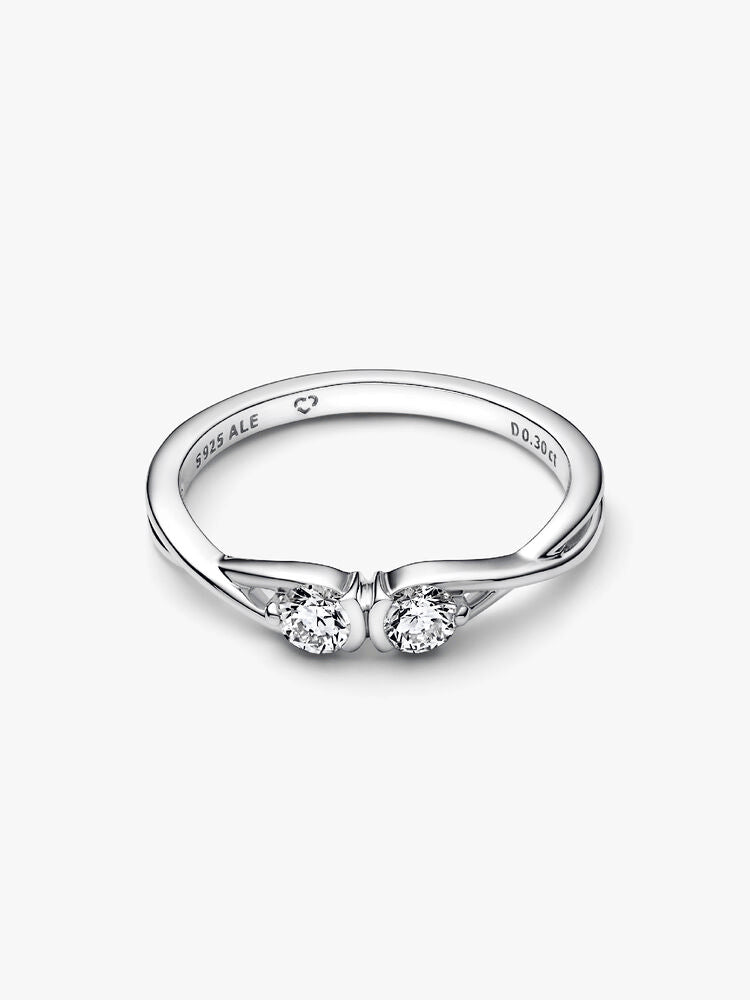Pandora Infinite Sterling Silver Double-Facing Lab-grown Diamond Ring