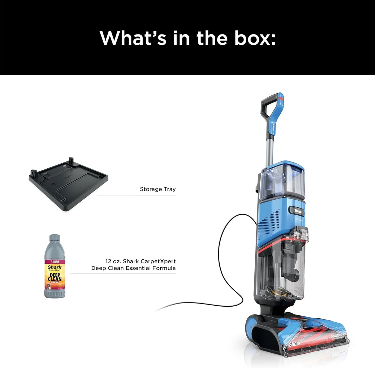 Shark CarpetXpert Carpet Cleaner, Cyan, 13.15 in D x 11.97 in W x 43.5 in H - EX201