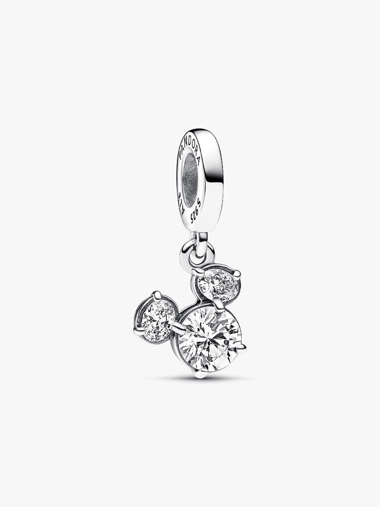 Disney Mickey Mouse Sparkling Head Silhouette Dangle Charm