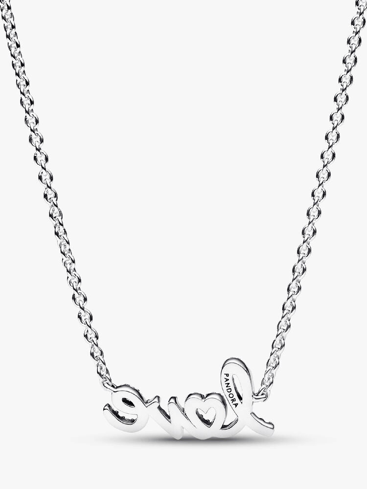 Sparkling Handwritten Love Collier Necklace