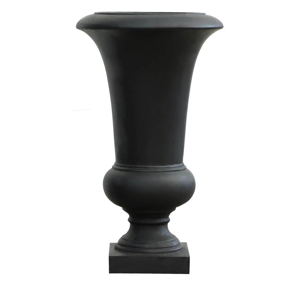 Handmade Fiber Stone Urn Planter Pot, 22.75 in Tall x 13.13 in Diameter