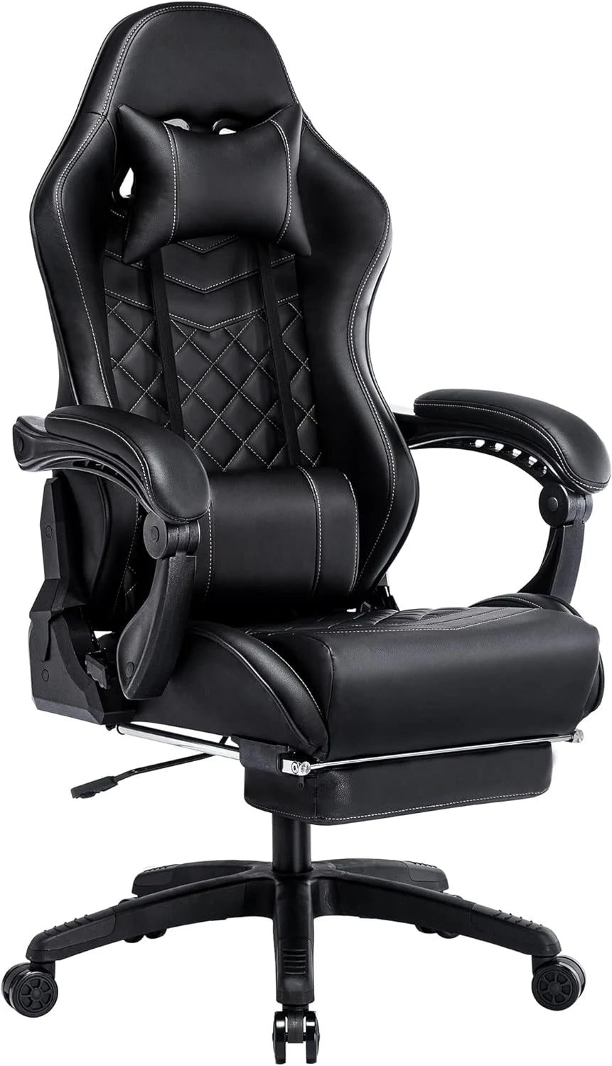 Blue Whale PU Leather Big And Tall Ergonomic Office Gaming Chair, 350 Pounds - B0BTCQ3VVW