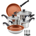 Farberware Classic Traditions 12 Piece Stainless Steel Cookware Set With Prestige Utensils