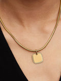 Engravable Square Tag Pendant