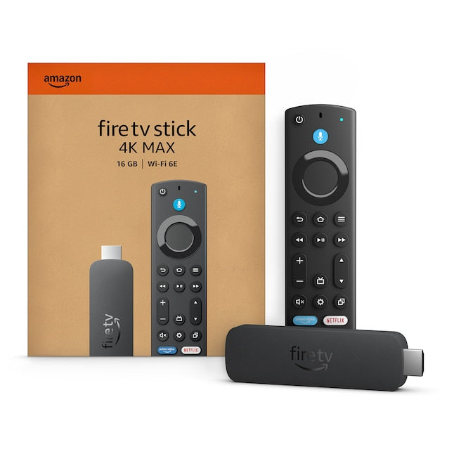 Amazon Fire TV Stick 4K Max with Wi-Fi 6E, Dolby Vision, HDR10+, 16GB Storage, and Alexa Voice Remote