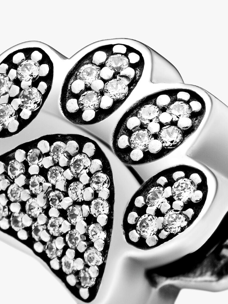 Sparkling Paw Print Charm