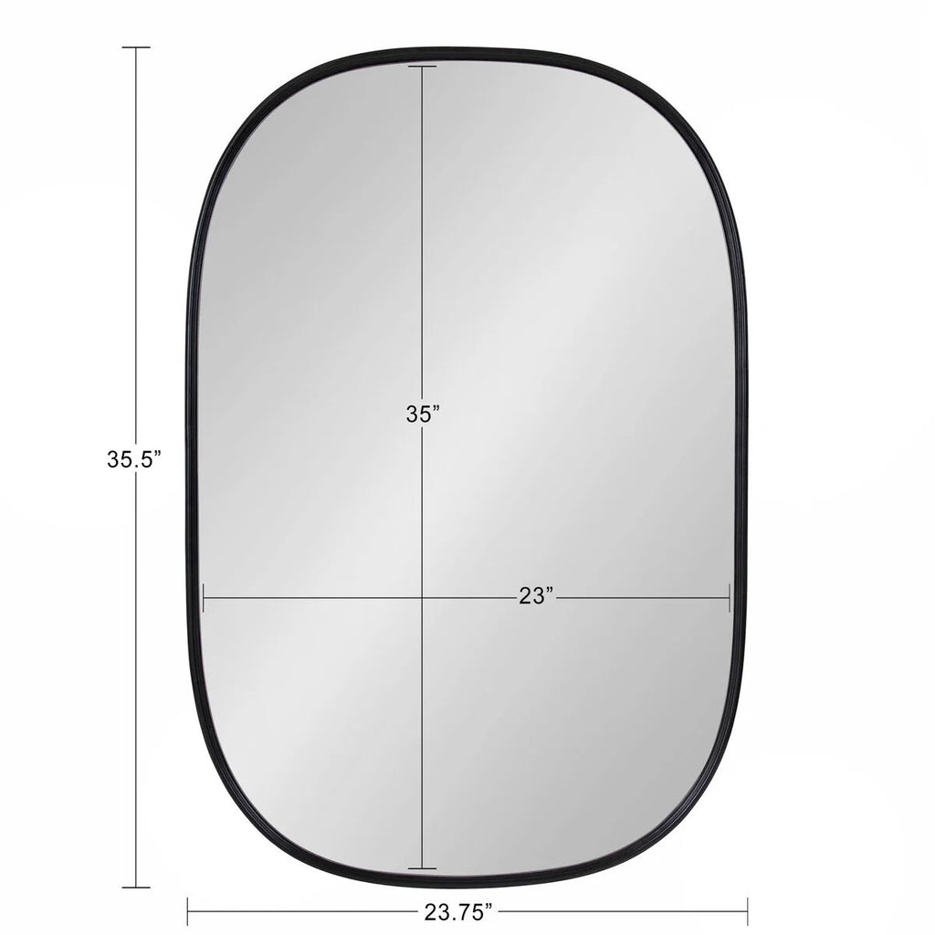 Capsule Framed Wall Mirror, 16x48, 18x24, 22x34, 24x36, Black, Bronze, Gold, Gray, Silver, Antique-Bronze