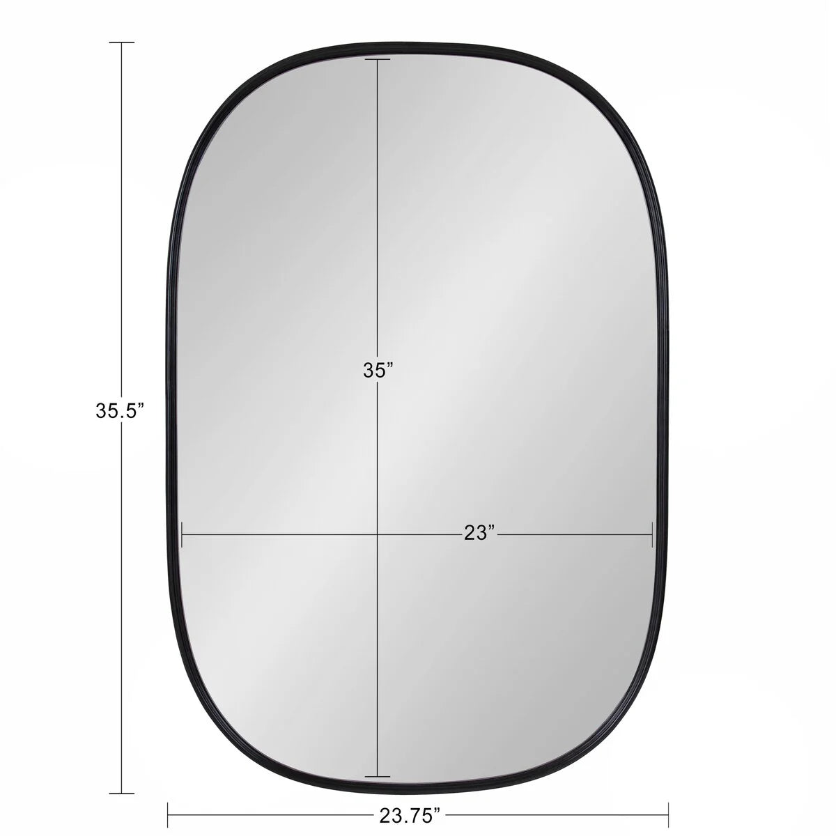 Capsule Framed Wall Mirror, 16x48, 18x24, 22x34, 24x36, Black, Bronze, Gold, Gray, Silver, Antique-Bronze