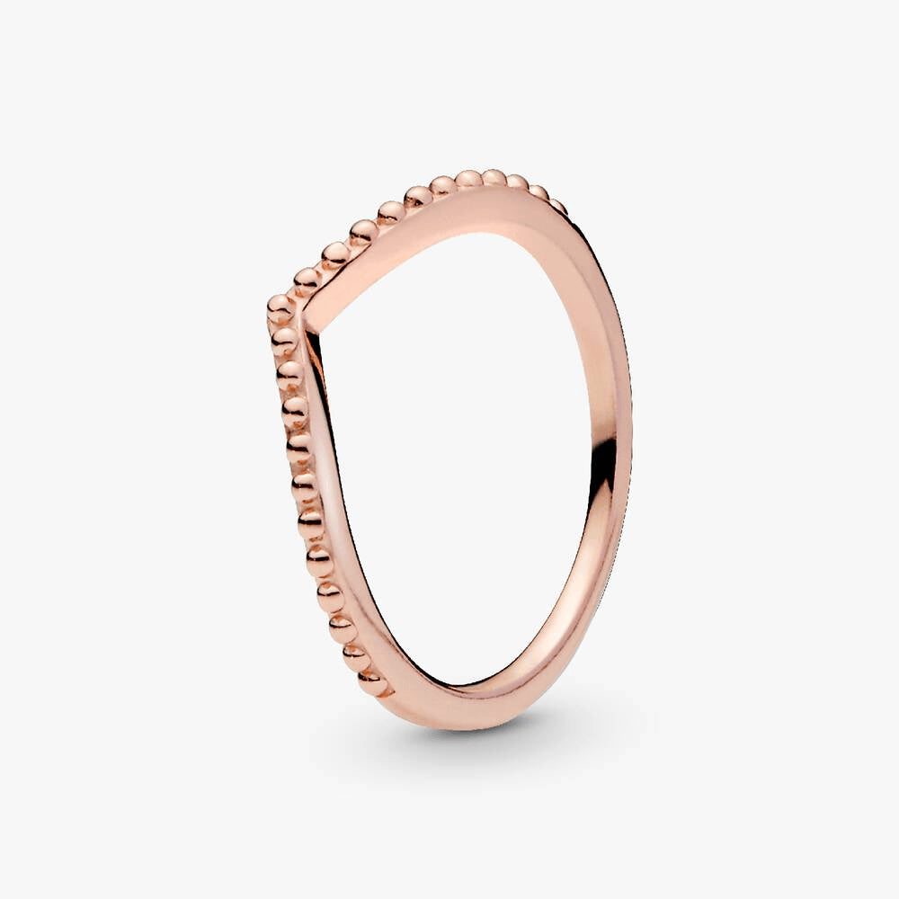 FINAL SALE - Beaded Wishbone Ring