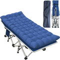 Getovin Heavy-Duty Double Layer Oxford Camping Cot With Thick Pad - 450 lbs