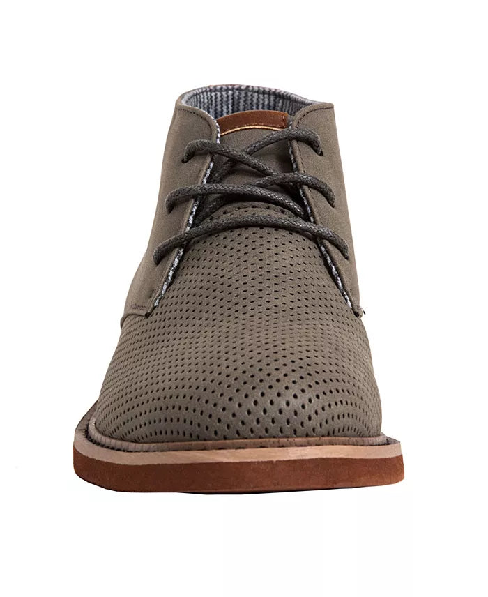 Little & Big Boys Perforated Chukka Boots With Lace-Up Closure - 1.1 in Heel