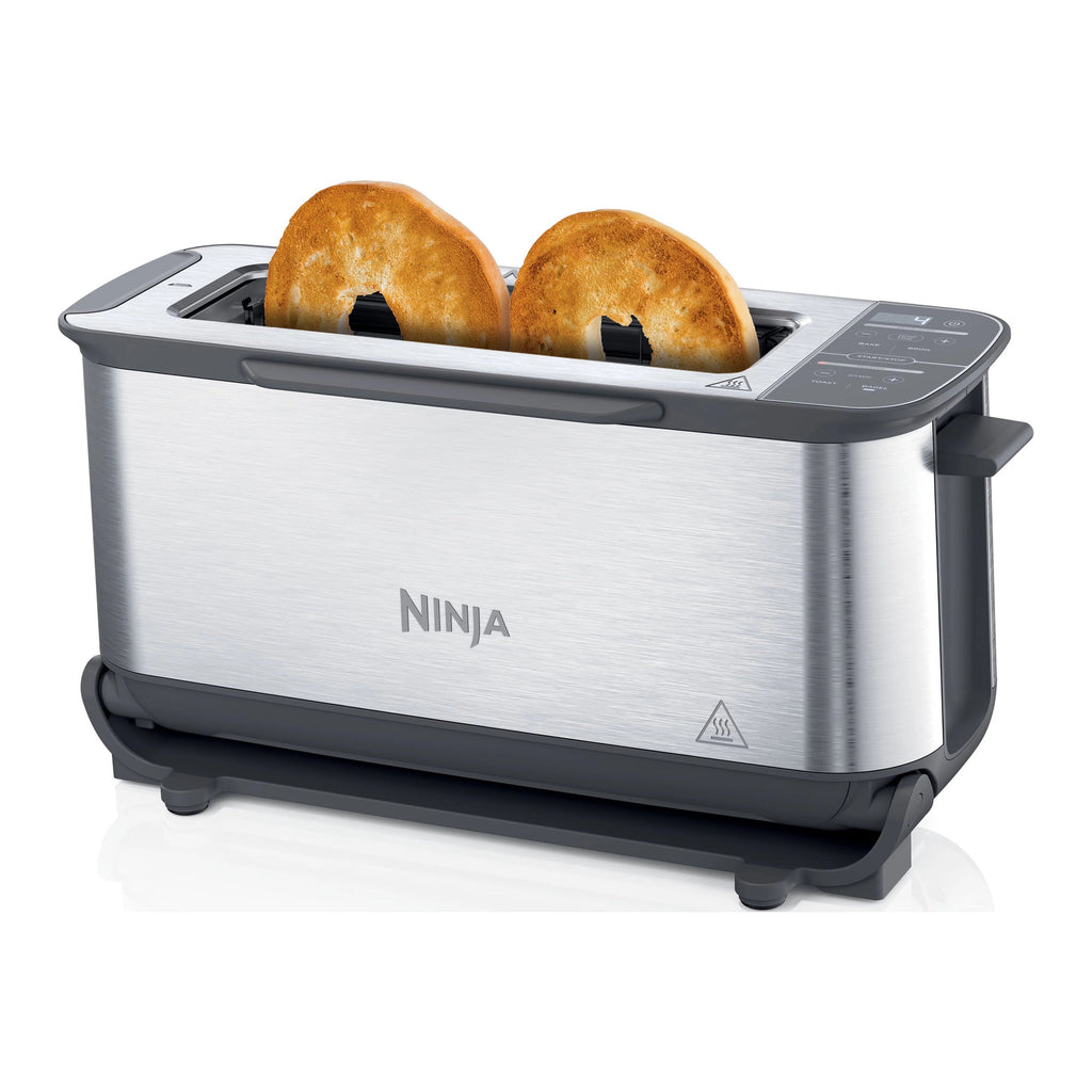 Ninja Foodi 2-in-1 Flip Toaster And Compact Toaster Oven, 2-Slice, 1500 Watts - ST100