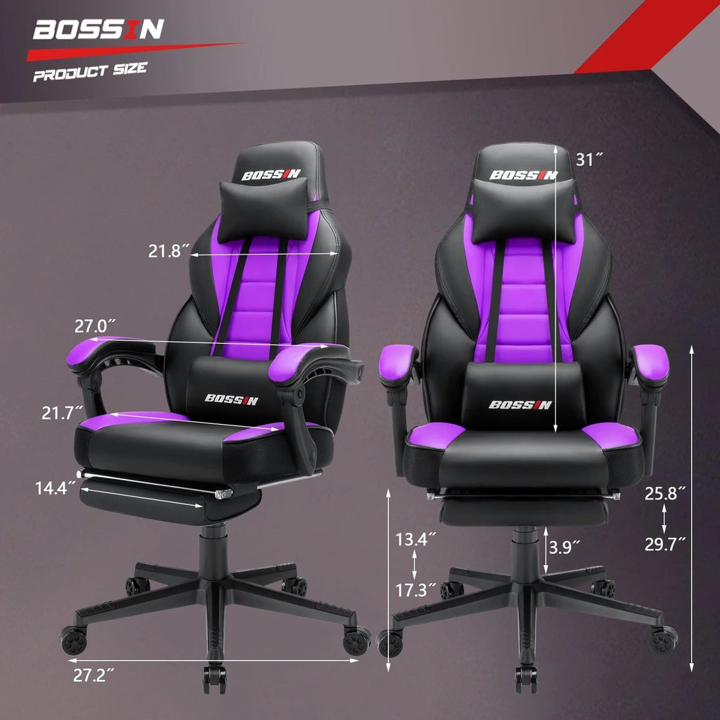 Racing Style Gaming Chair, 300 lbs Big And Tall High Back Computer Chair