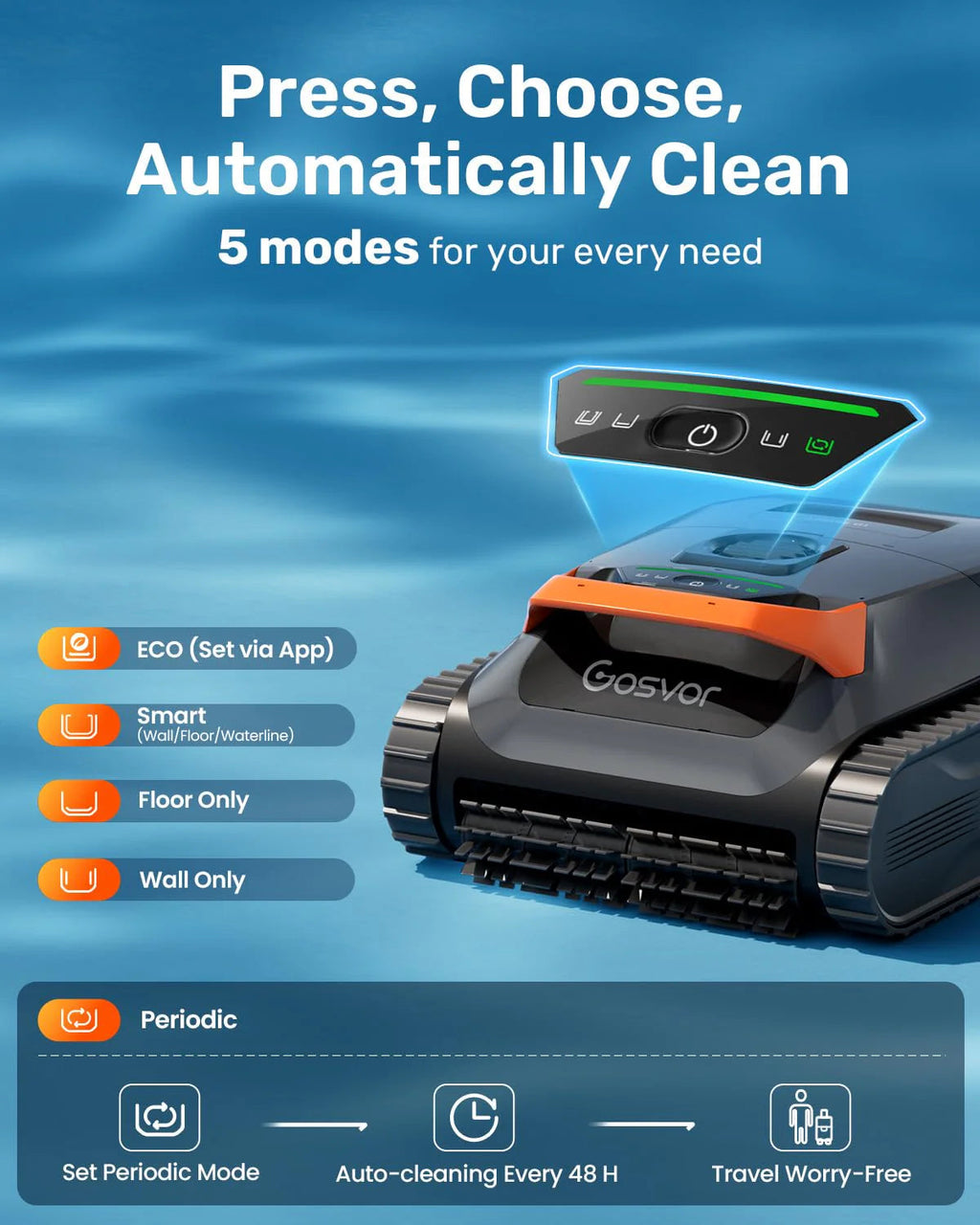 Cordless Robotic Pool Vacuum Cleaner With Smart Navigation And Wall And Waterline Cleaning