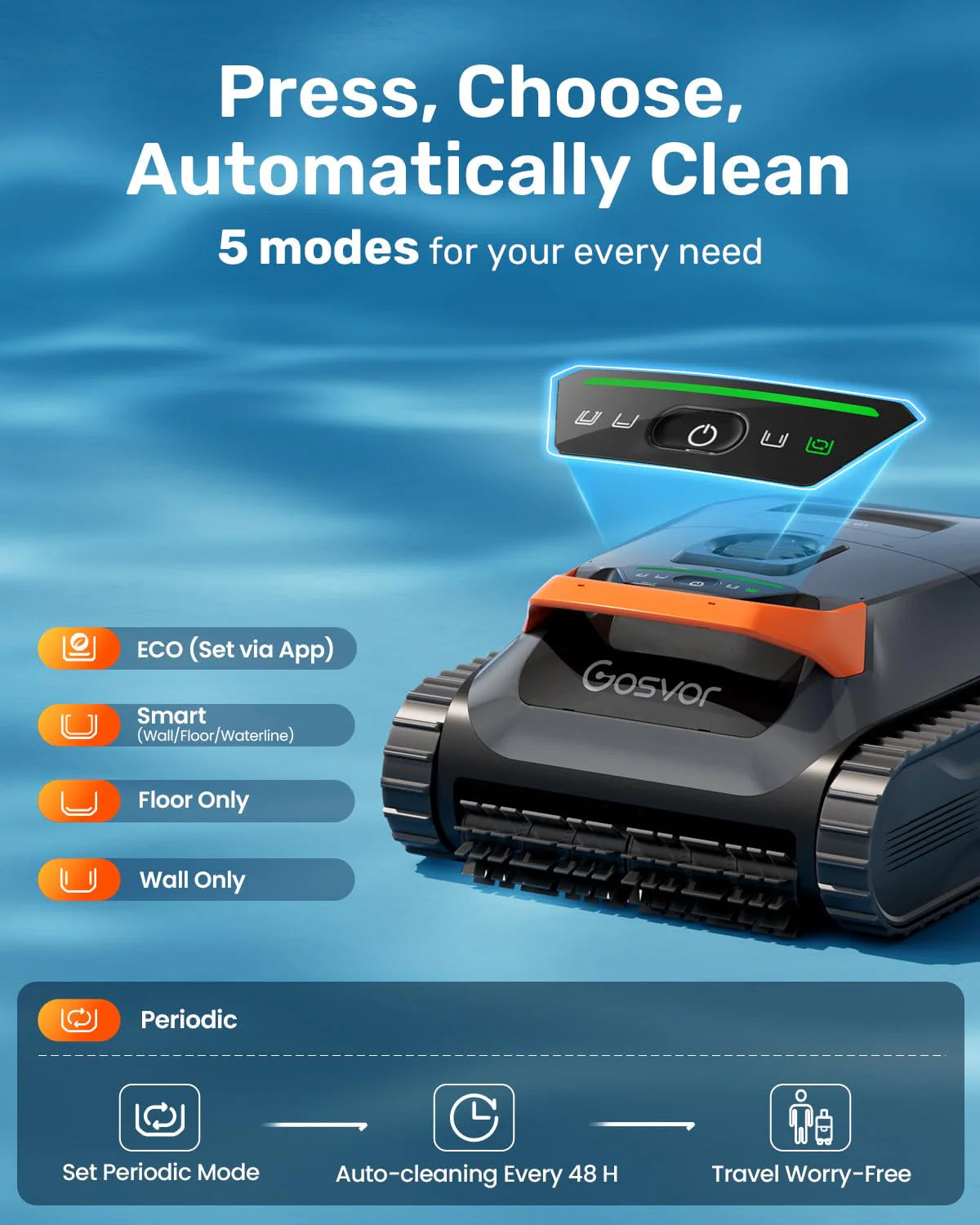 Cordless Robotic Pool Vacuum Cleaner With Smart Navigation And Wall And Waterline Cleaning