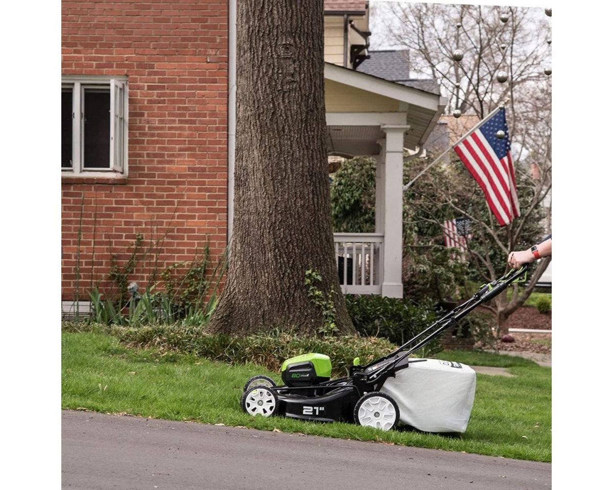 80V Cordless 21-Inch Self-Propelled Brushless Lawn Mower