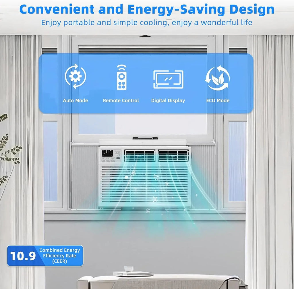 Antarctic Star U-Shaped Window Air Conditioner, 12,000 BTU, 115 Volts