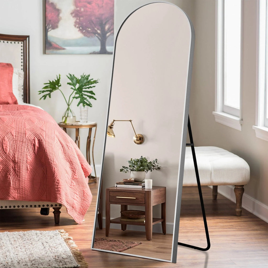 Arched Full-Length Floor Mirror - Standing And Wall-Mounted