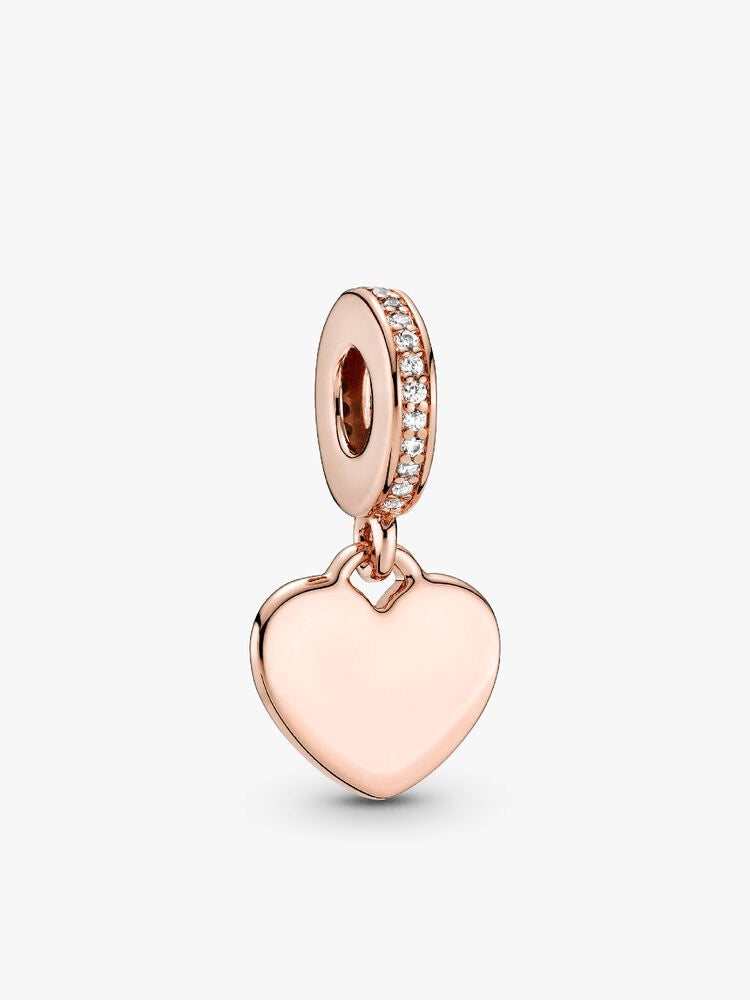 Engravable Heart Tag Dangle Charm