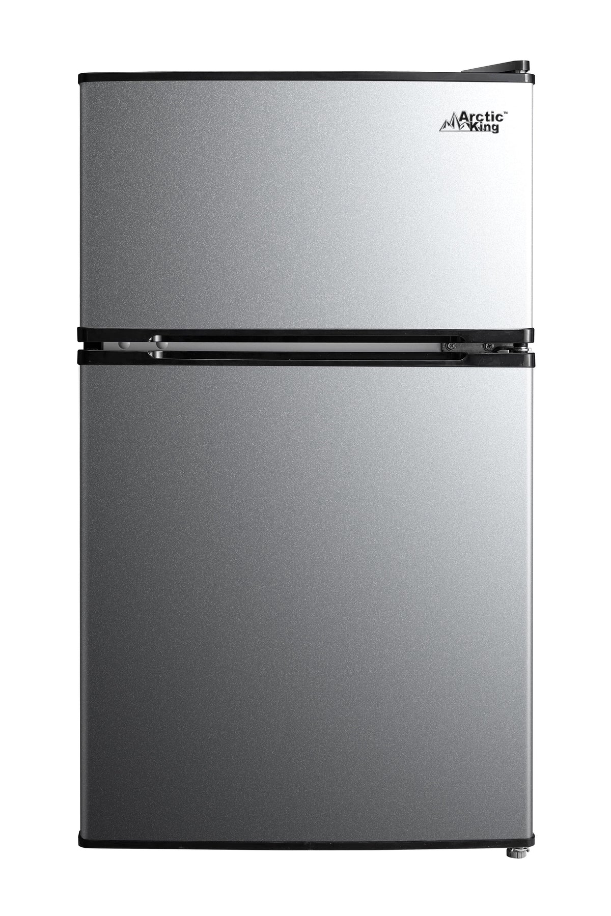Arctic King Two-Door Mini Fridge With Freezer, 3.2 Cu ft, 18.5 in x 19.4 in x 33.3 in, Stainless Steel - E-Star