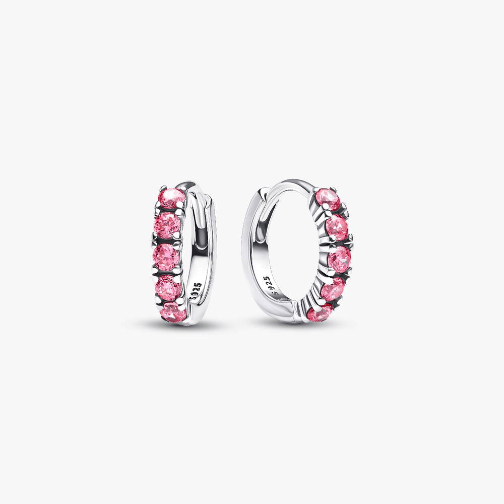 Pink Huggie Earrings