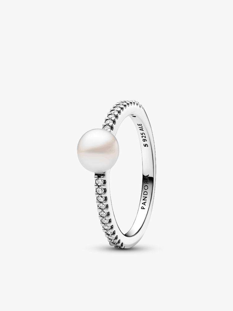Treated Freshwater Cultured Pearl Ring Band Set