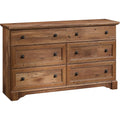 Sauder Palladia 6-Drawer Dresser, Vintage Oak - Palladia
