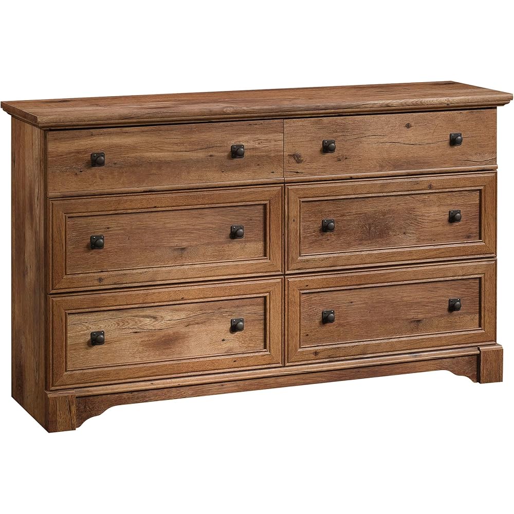 Sauder Palladia 6-Drawer Dresser, Vintage Oak - Palladia