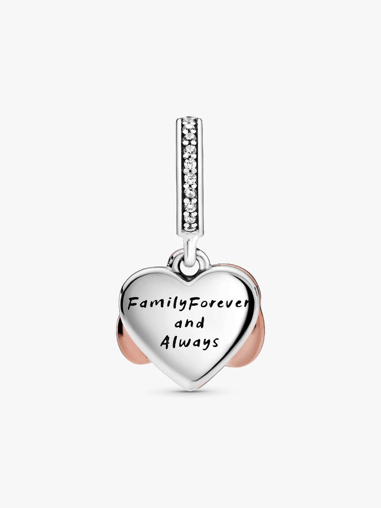 Sparkling Infinity Heart Dangle Charm