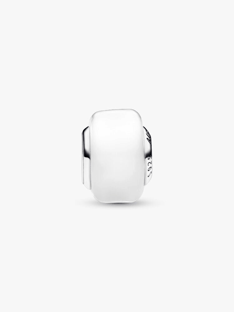 White Mini Murano Glass Charm