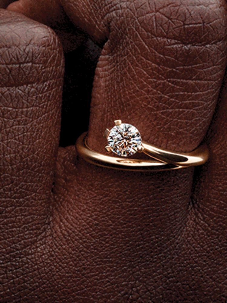 Pandora Nova 14k Gold Lab-grown Diamond Asymmetric Ring