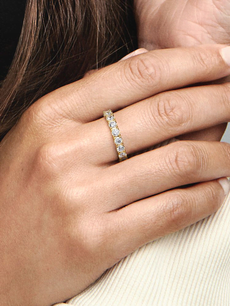Sparkling Row Eternity Ring