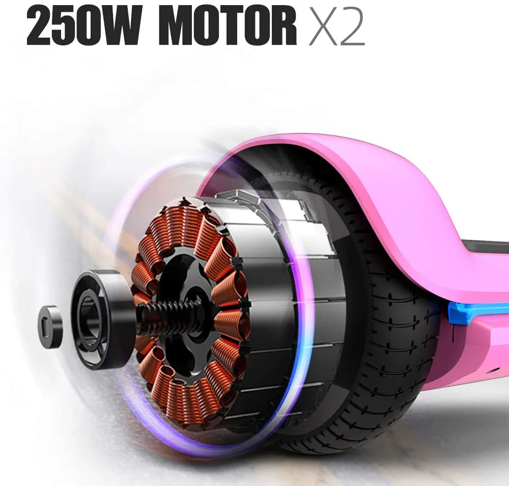 GYROOR 6.5 Inch Swift Smart Self-Balancing Hoverboard With Flashing Wheels, Speaker And App - UL2272