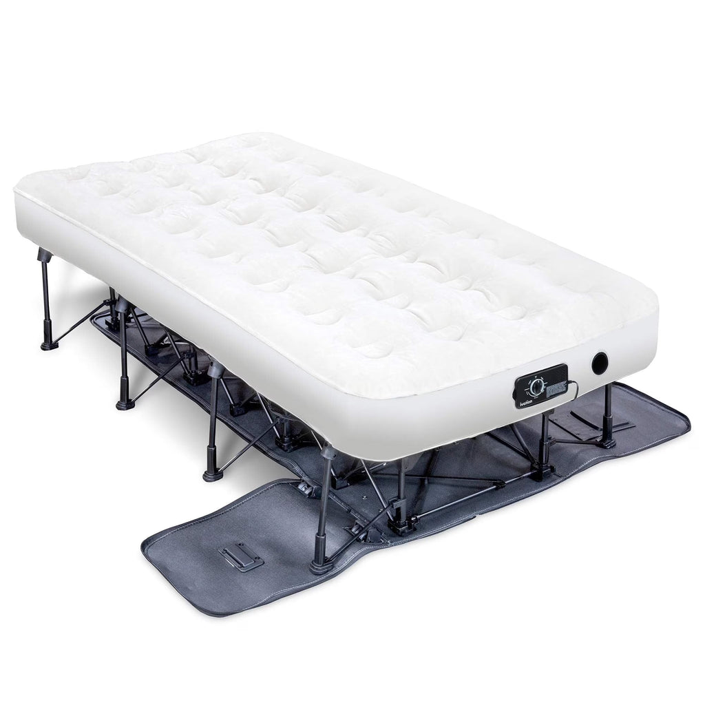 Ivation EZ-Bed Twin Air Mattress With Frame, Rolling Case And Built-In Pump