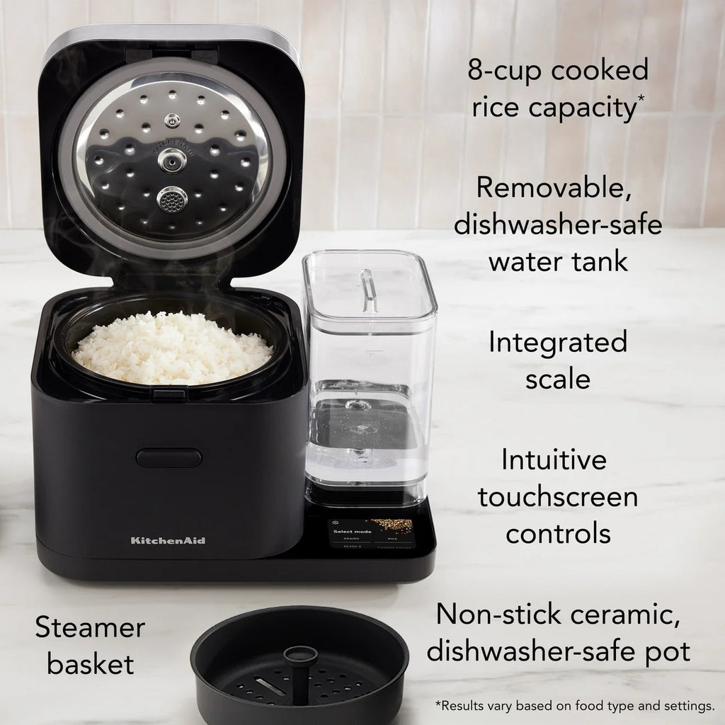 KitchenAid Grain And Rice Cooker 8 Cup With Integrated Scale And Water Tank - KGC3155BM