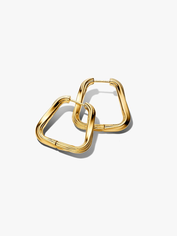 Twisted Triangle Large Hoop Earrings