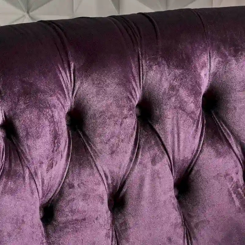 Christopher Knight Home Velvet Tufted Scroll Arm Loveseat, 30.75 x 51.5 x 30.5 Inches - Milani