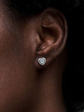 Elevated Heart Stud Earrings