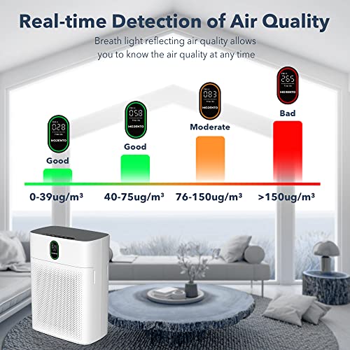 MORENTO Air Purifier for Large Rooms Up To 1076 Sq Ft With PM 2.5 Display - HY4866