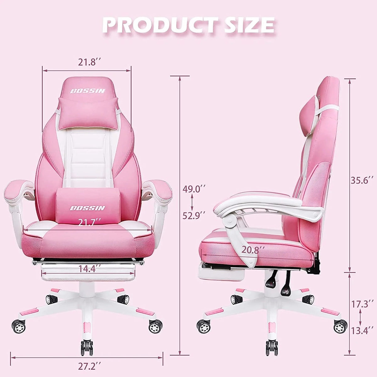 Racing Style Gaming Chair, 300 lbs Big And Tall High Back Computer Chair