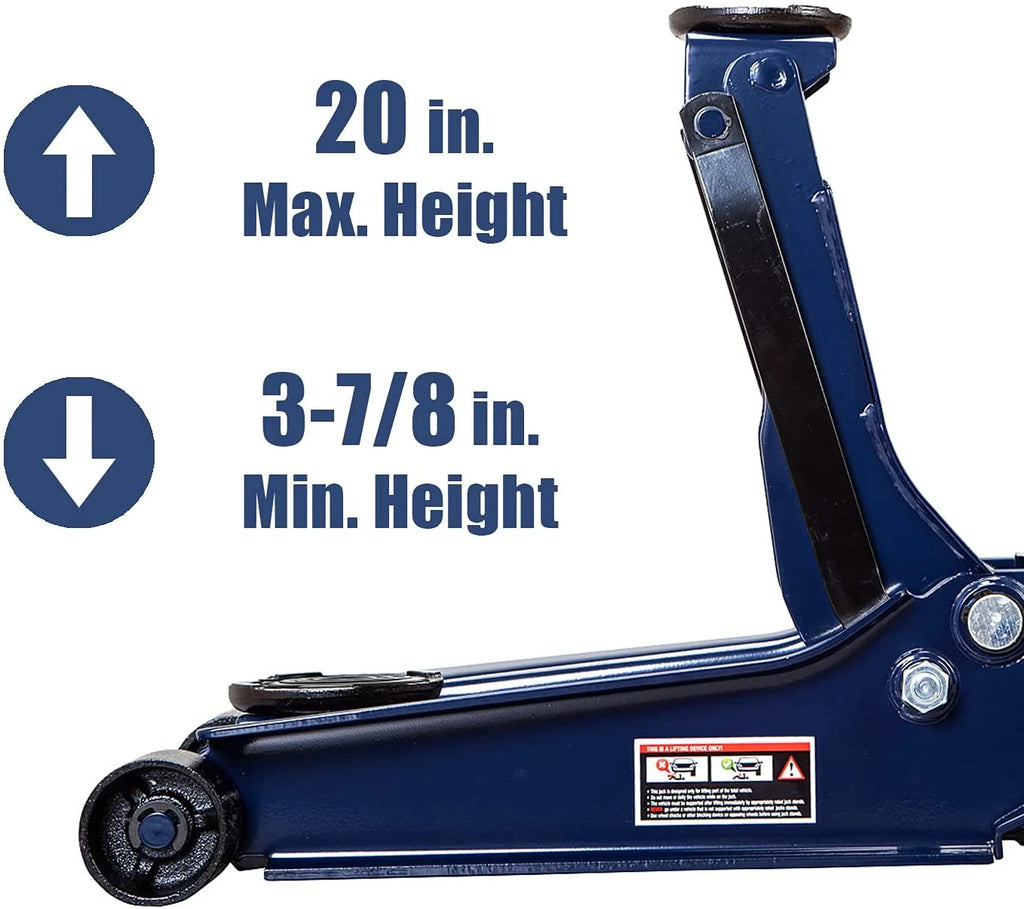 TCE 4 Ton Low Profile Hydraulic Floor Jack, Blue - W847U