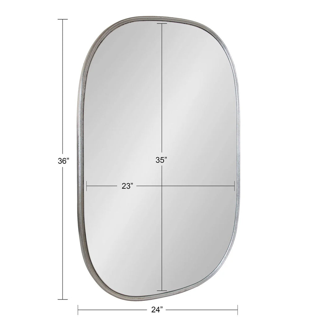 Capsule Framed Wall Mirror, 16x48, 18x24, 22x34, 24x36, Black, Bronze, Gold, Gray, Silver, Antique-Bronze