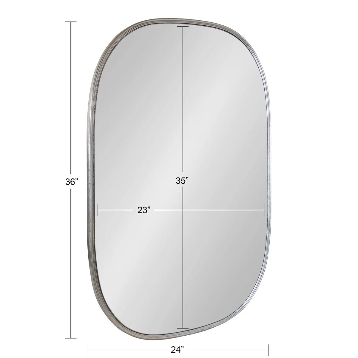 Capsule Framed Wall Mirror, 16x48, 18x24, 22x34, 24x36, Black, Bronze, Gold, Gray, Silver, Antique-Bronze